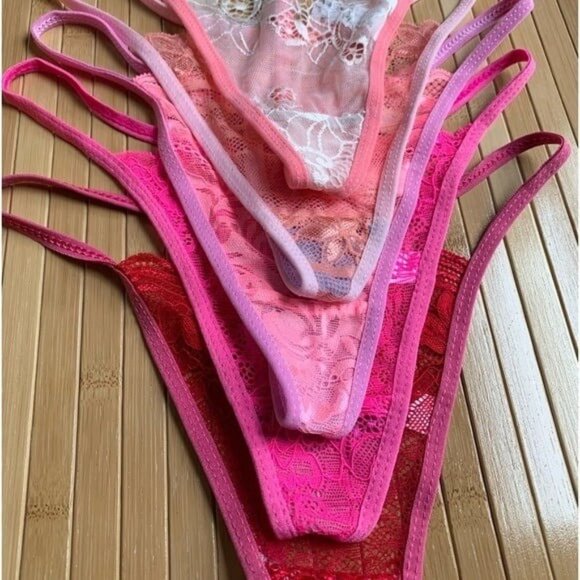 NEW Women’s 5 Pair Lace G-String Thong Set S/M - Picture 5 of 7